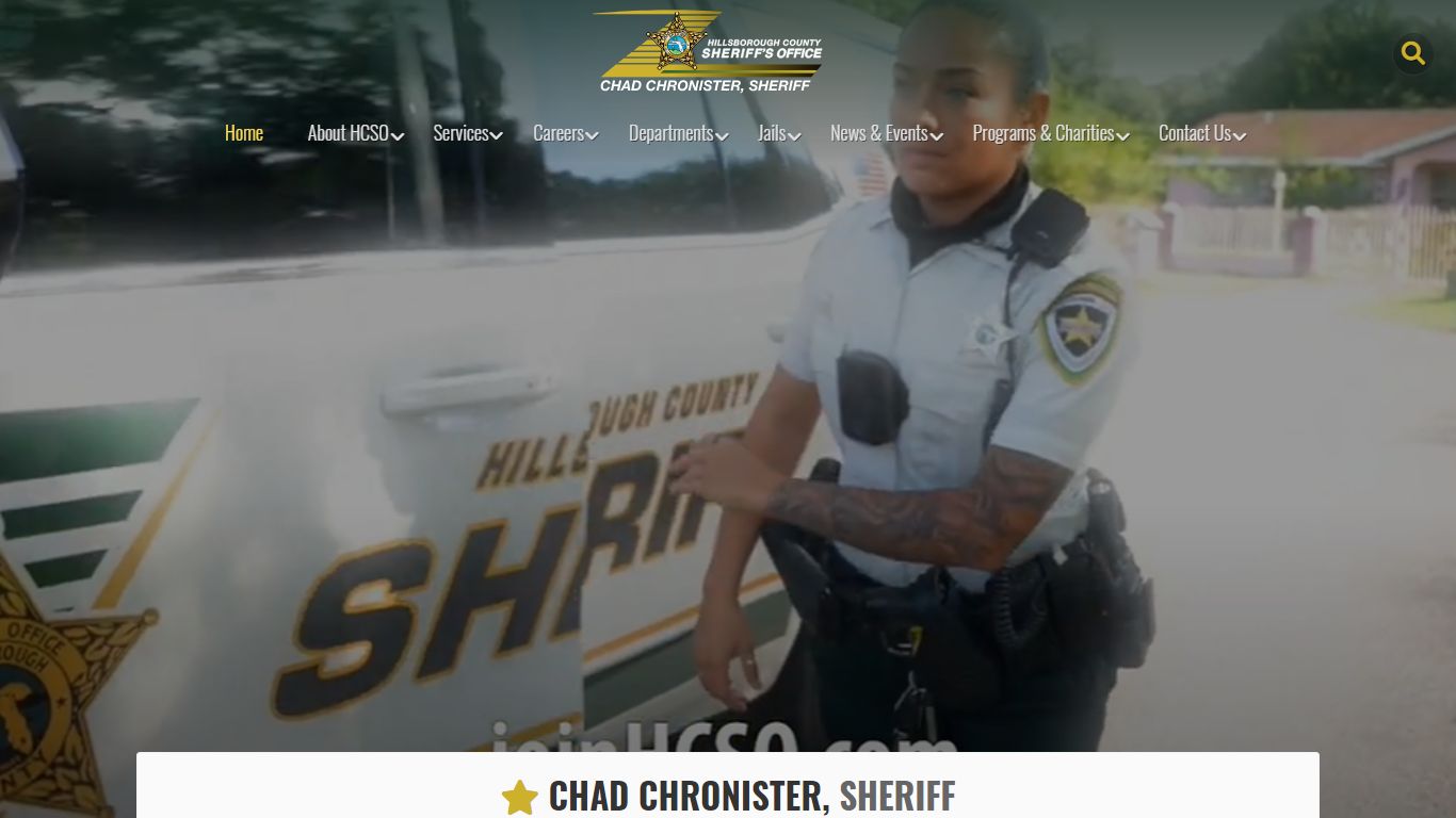 HCSO Hillsborough County Sheriff's Office, Sheriff Chad Chronister ...